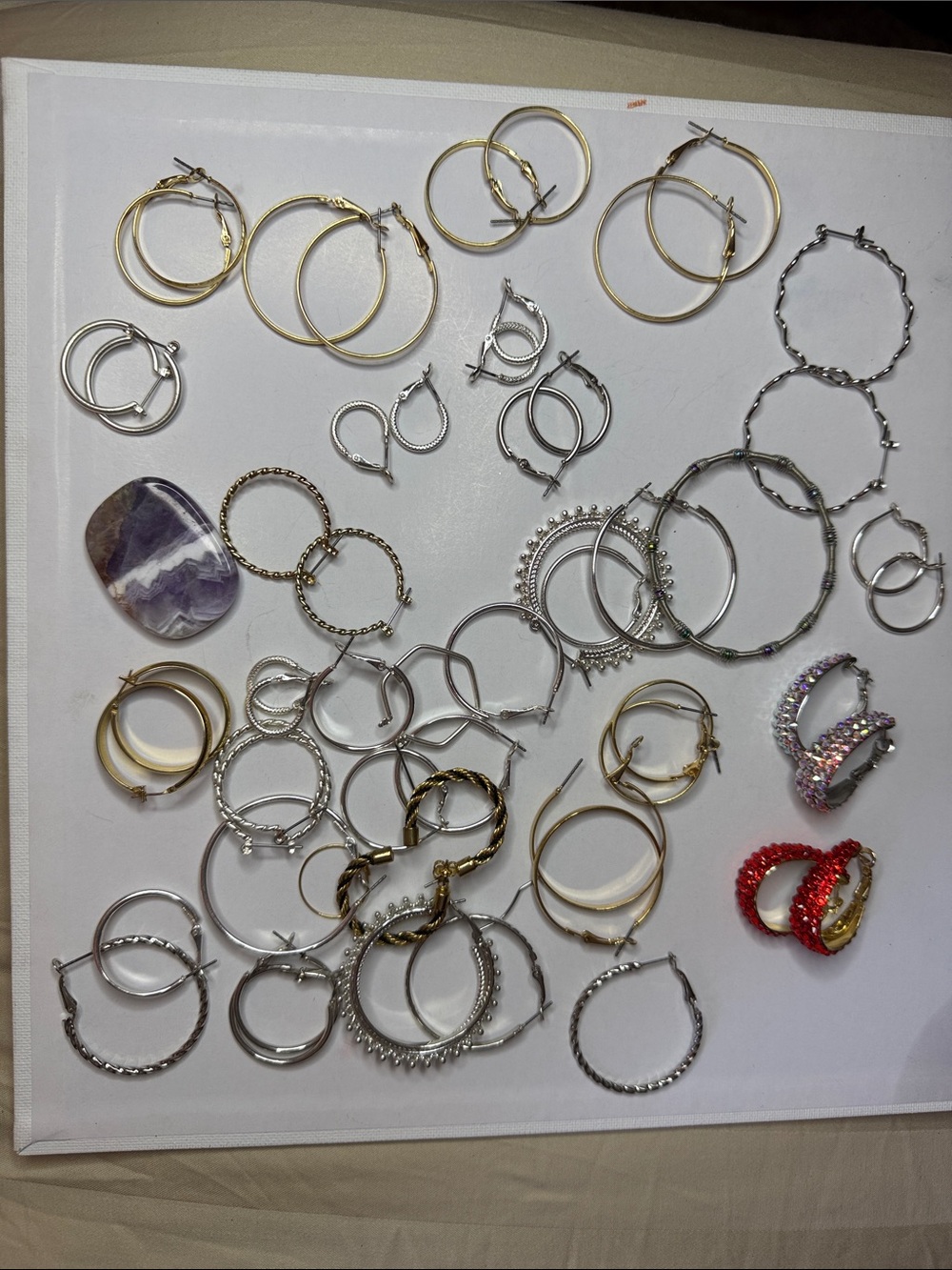 Gold and Silver Mixed Metal Hoop Earring Collection